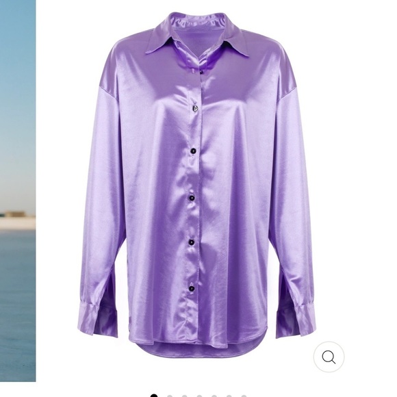 LAINA Rauma SET Small Lavender satin Club Bed Top Drawstring pants - Picture 4 of 12